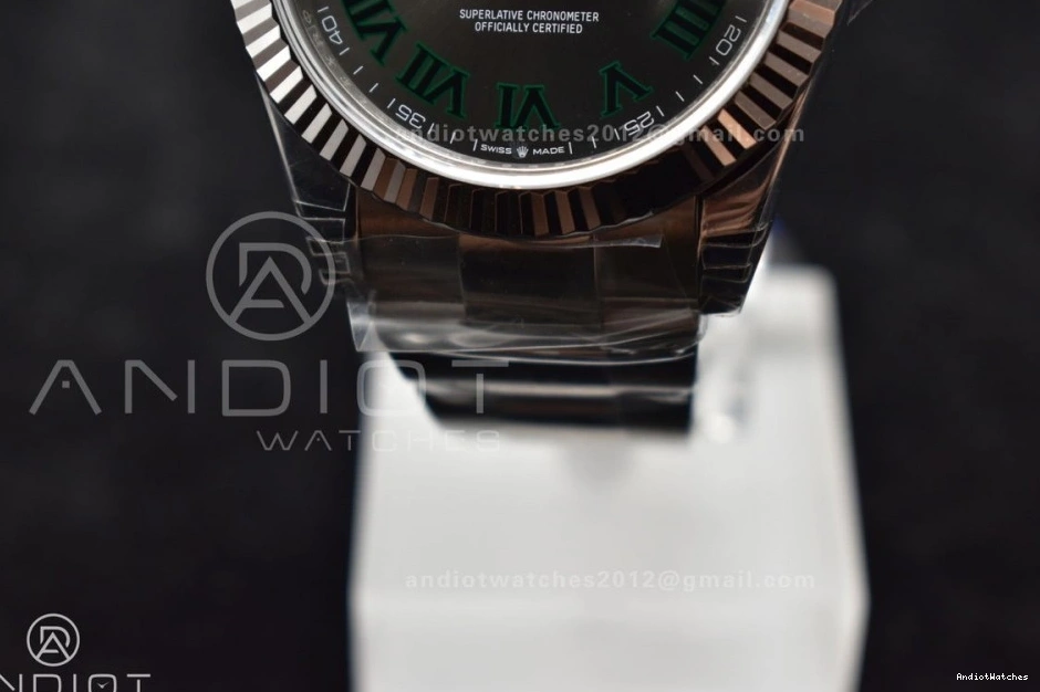 HighPerformance 590 Gray Roman Oyster VS Bracelet SS on 1:1 41 Edition DateJust 126330 VSF Best Green 904L Dial 1118